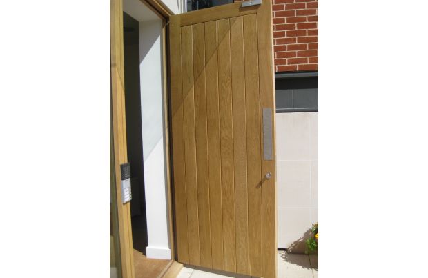 Oak Panelled Door & Frame 